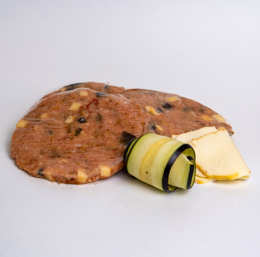 Hamburger di pollo con melanzane e provola