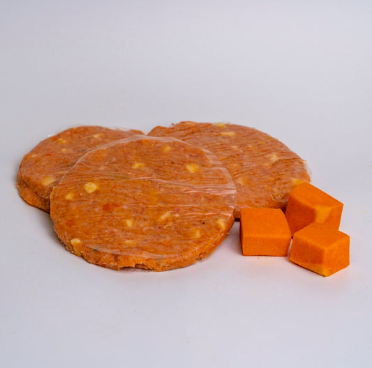 Hamburger di pollo con zucca e provola