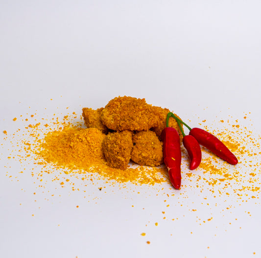 Bocconcini di pollo con impanatura alla salsa barbecue e piccante