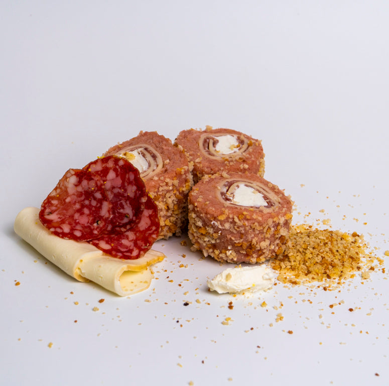 Appetitoso di pollo con salame, ricotta e provola