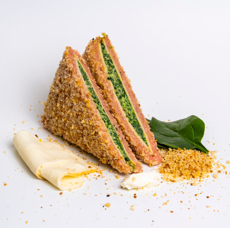 Tramezzino di pollo con ricotta, spinaci, pecorino e provola